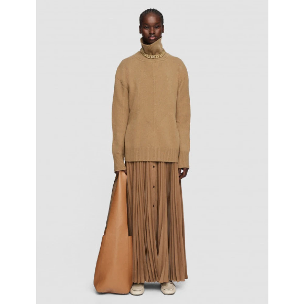 joseph Merino Wool High Neck Jumper Brown Dames