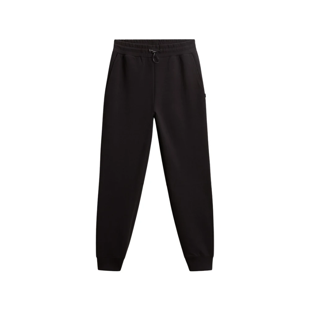 Woolrich Casual Katoenmix Zwarte Broek Black Dames