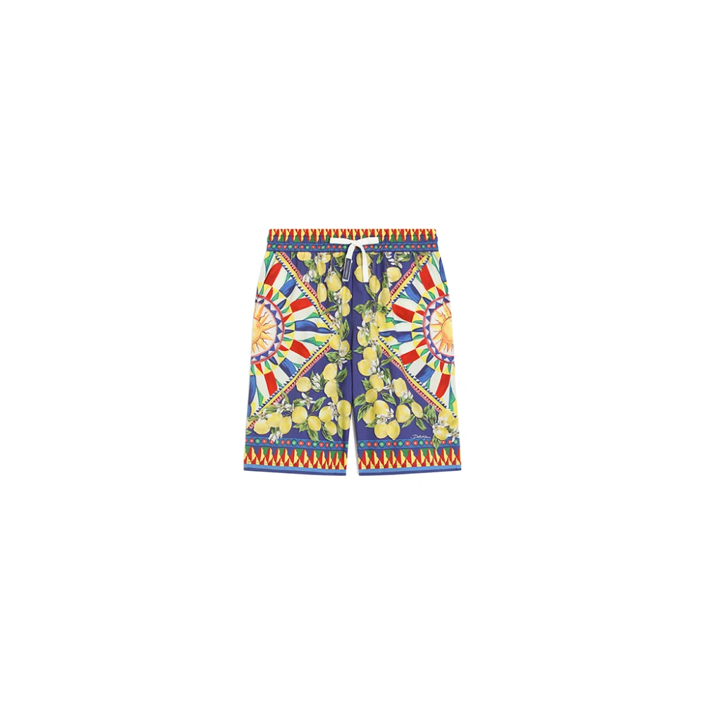 Dolce & Gabbana - Boys - Swim Shorts - Carretto Print - 5 Years - Blue - Image 3