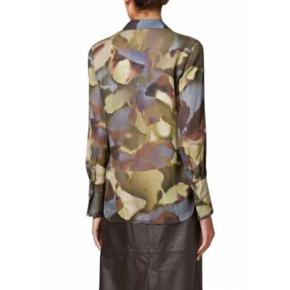 Paul Smith Zijden bloemenprint shirt blauw-groen Multicolor Dames