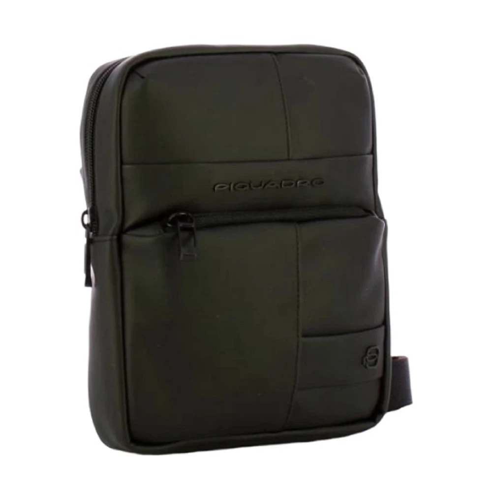 Piquadro Zwarte Crossbody Tas met Tabletvak Black Heren