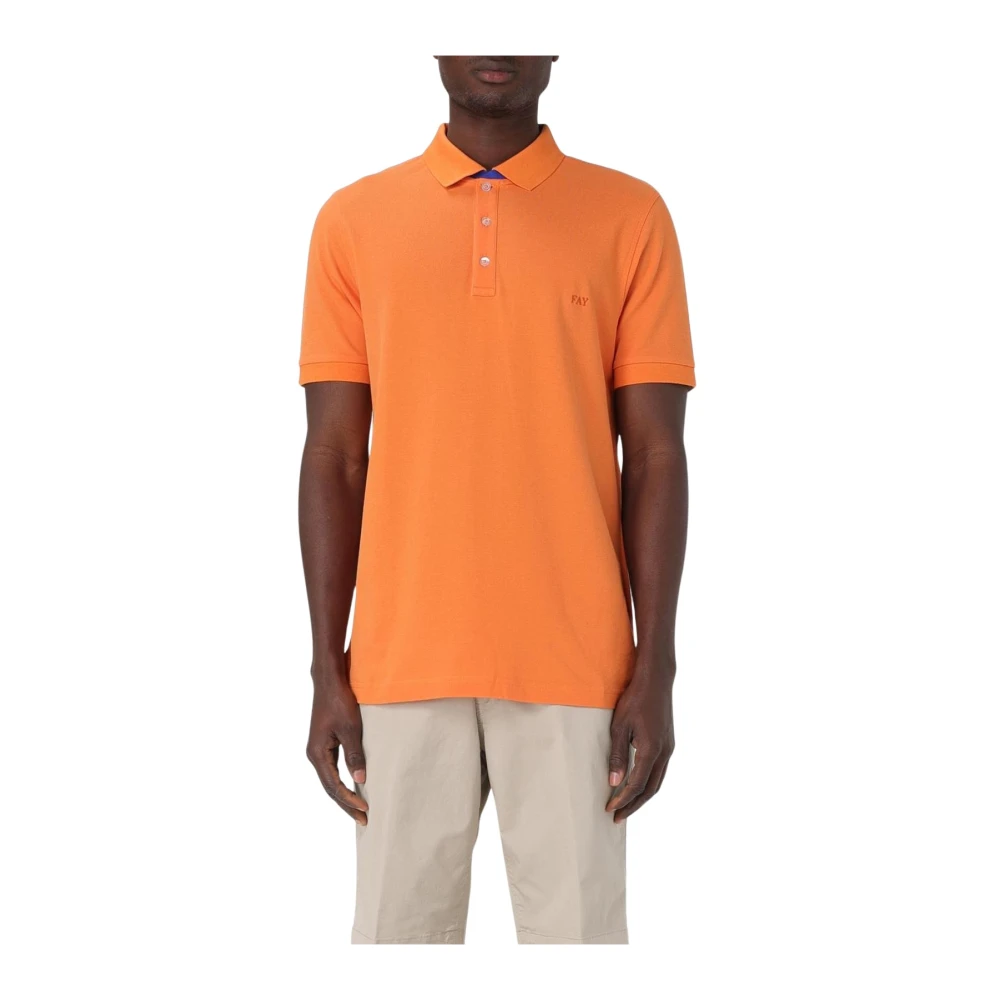 Fay - Tops > Polo Shirts - Orange - Fay - Modalova