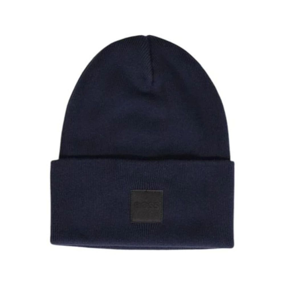 Hugo Boss Blauwe Katoenen Hoeden Collectie voor Mannen Blue Heren
