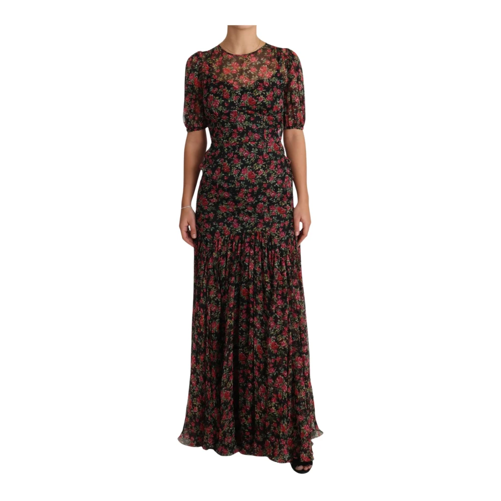 Dolce & Gabbana Women's Multicolor Floralprint Maxi Dress A-Line Shift - Gowns - Xs - Dresses