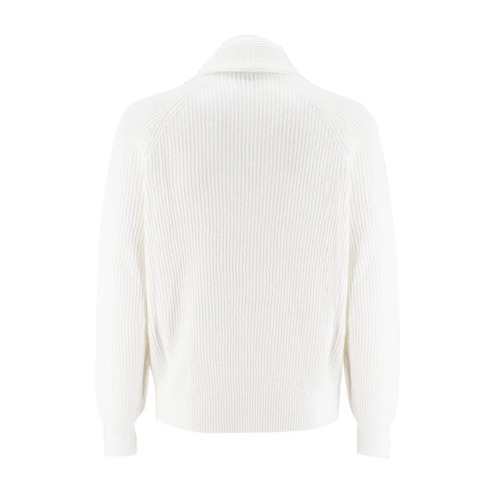 BRUNELLO CUCINELLI Zachte Katoenen Vest met Shawl Kraag Beige Heren