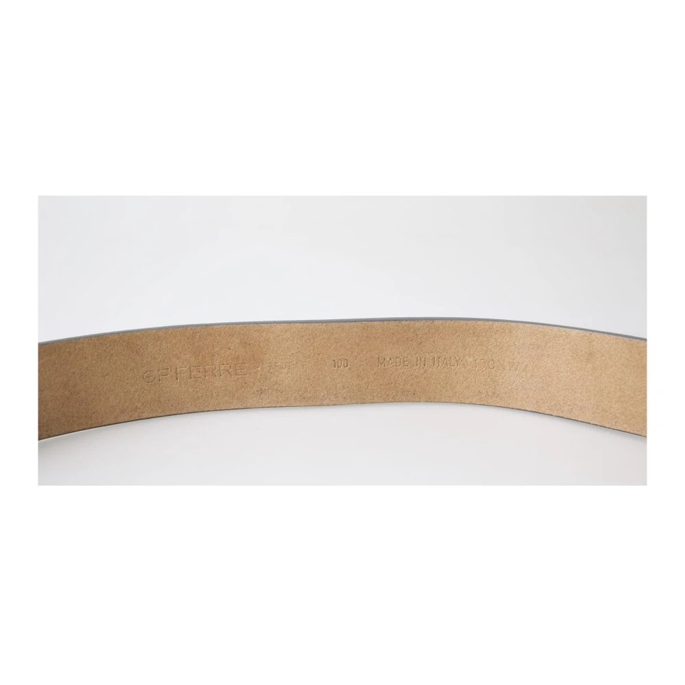 Gianfranco Ferré Leren Taille Riem met Logo Gesp Brown Dames