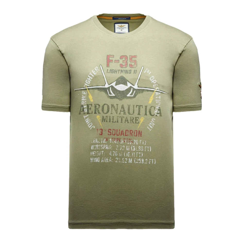 Aeronautica Militare Men's Green T-Shirts, L, T-Shirt Ts2536uj00641