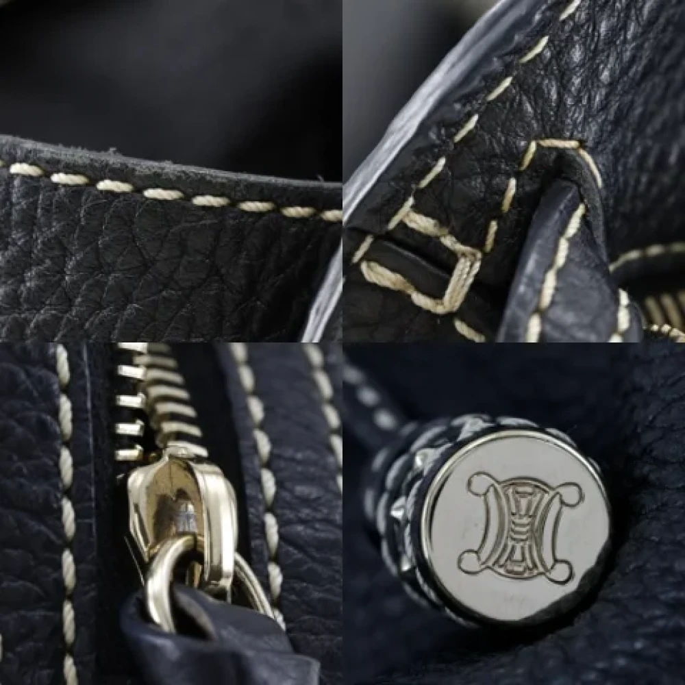Celine Vintage Pre-owned Leather totes Black Dames