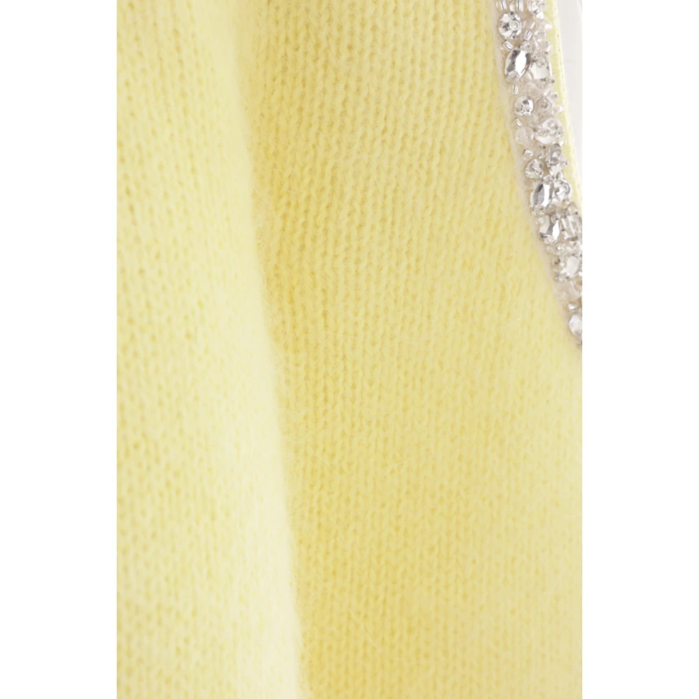 Blumarine Hart Uitgesneden Gebreide Jurk Yellow Dames