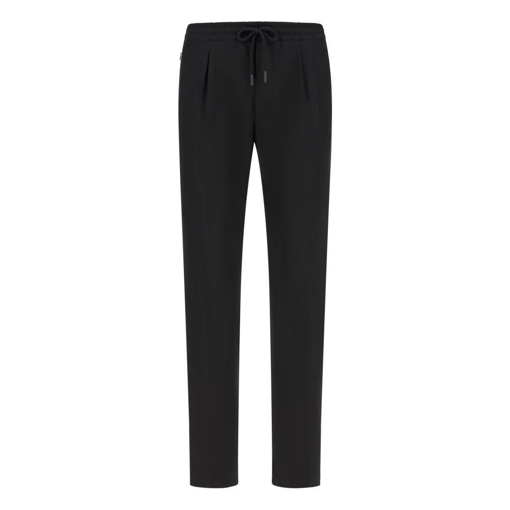 Boggi Milano B Travel City Broek in zuivere reiswol Black Heren