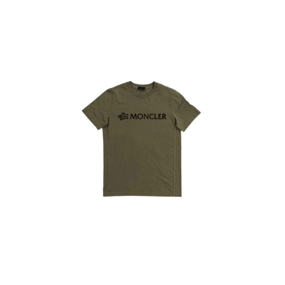 Moncler Vintage Logo Army Groen T-Shirt Green Heren