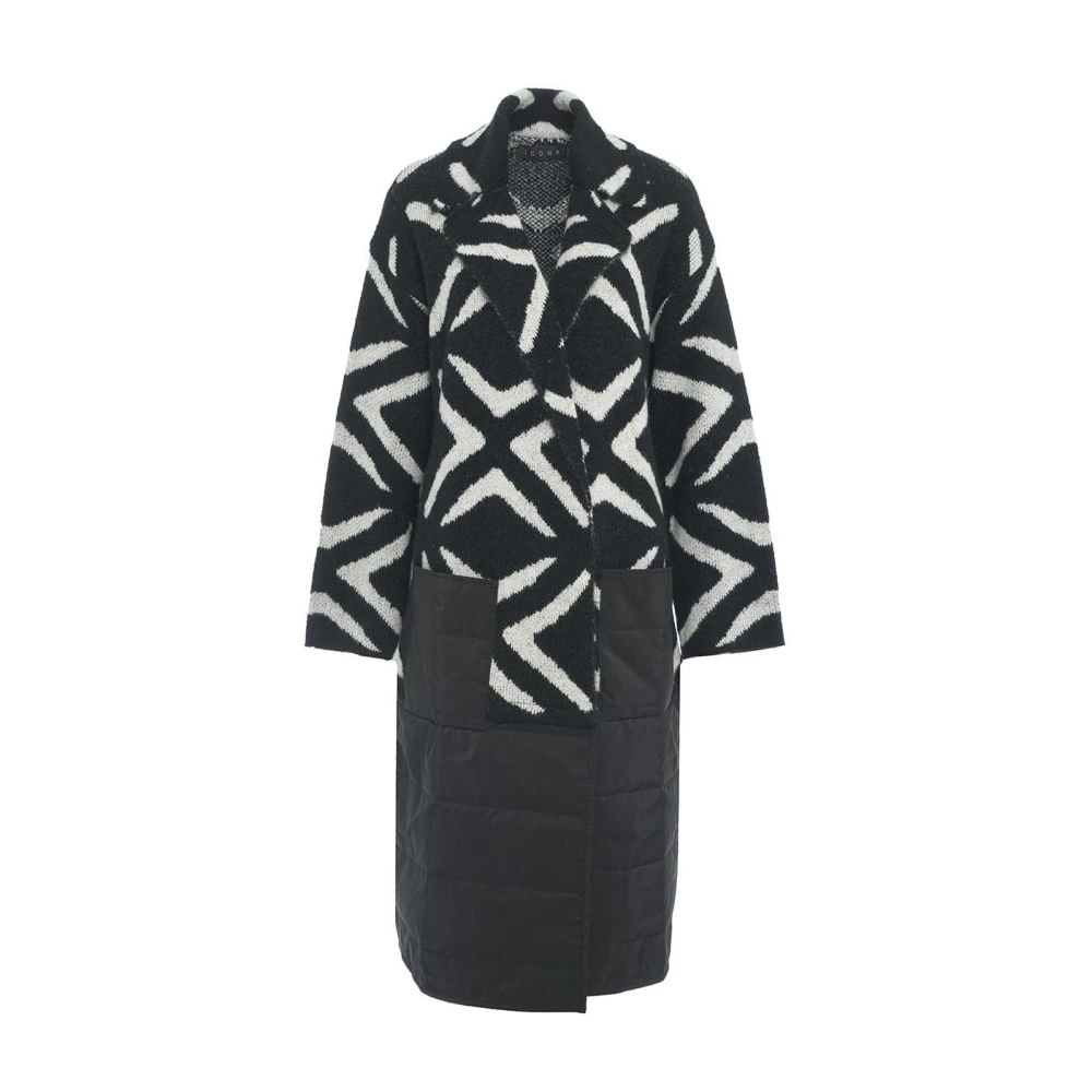 Kaos Zwarte Jas Aw24 Dameskleding Black Dames