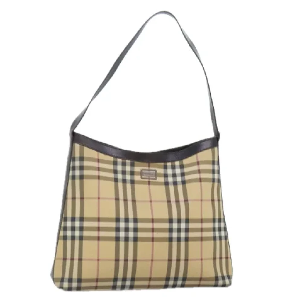 Burberry Vintage Pre-owned Canvas handbags Beige Dames