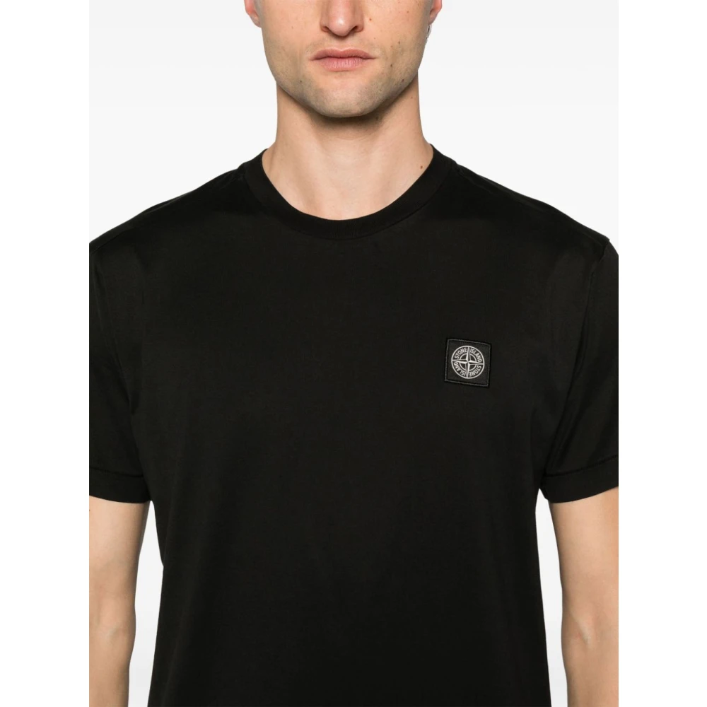 Stone Island Casual Katoenen T-Shirt Black Heren