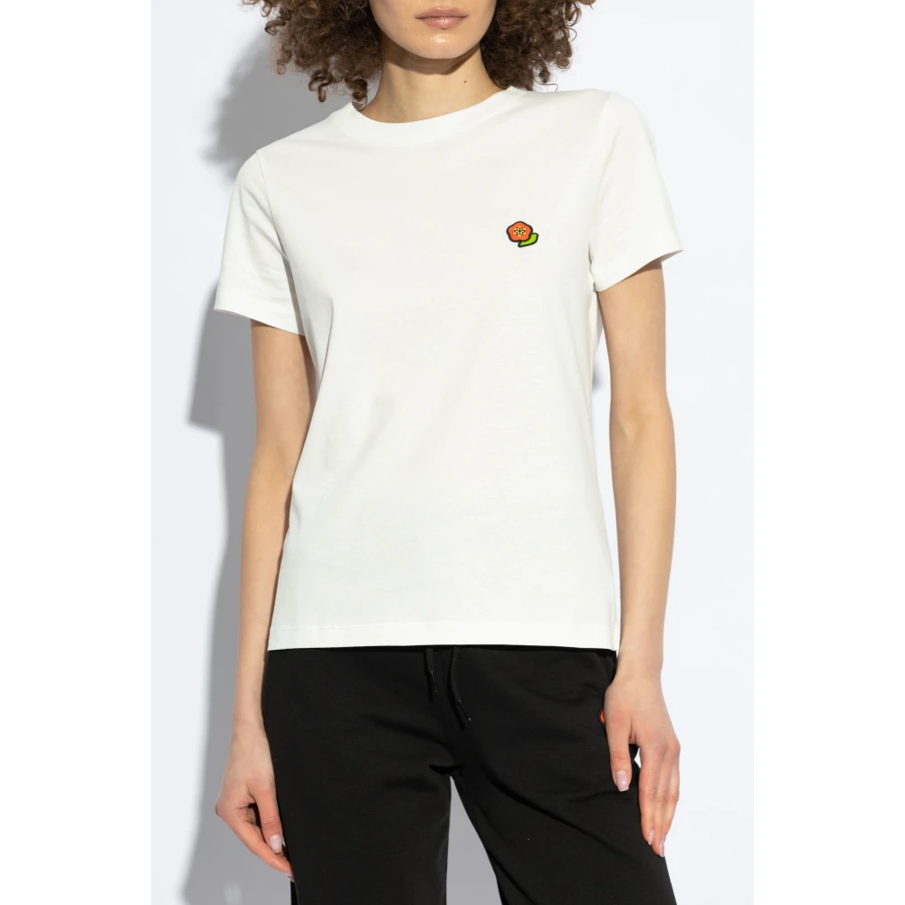 Kenzo T-shirt met logopatch White Dames