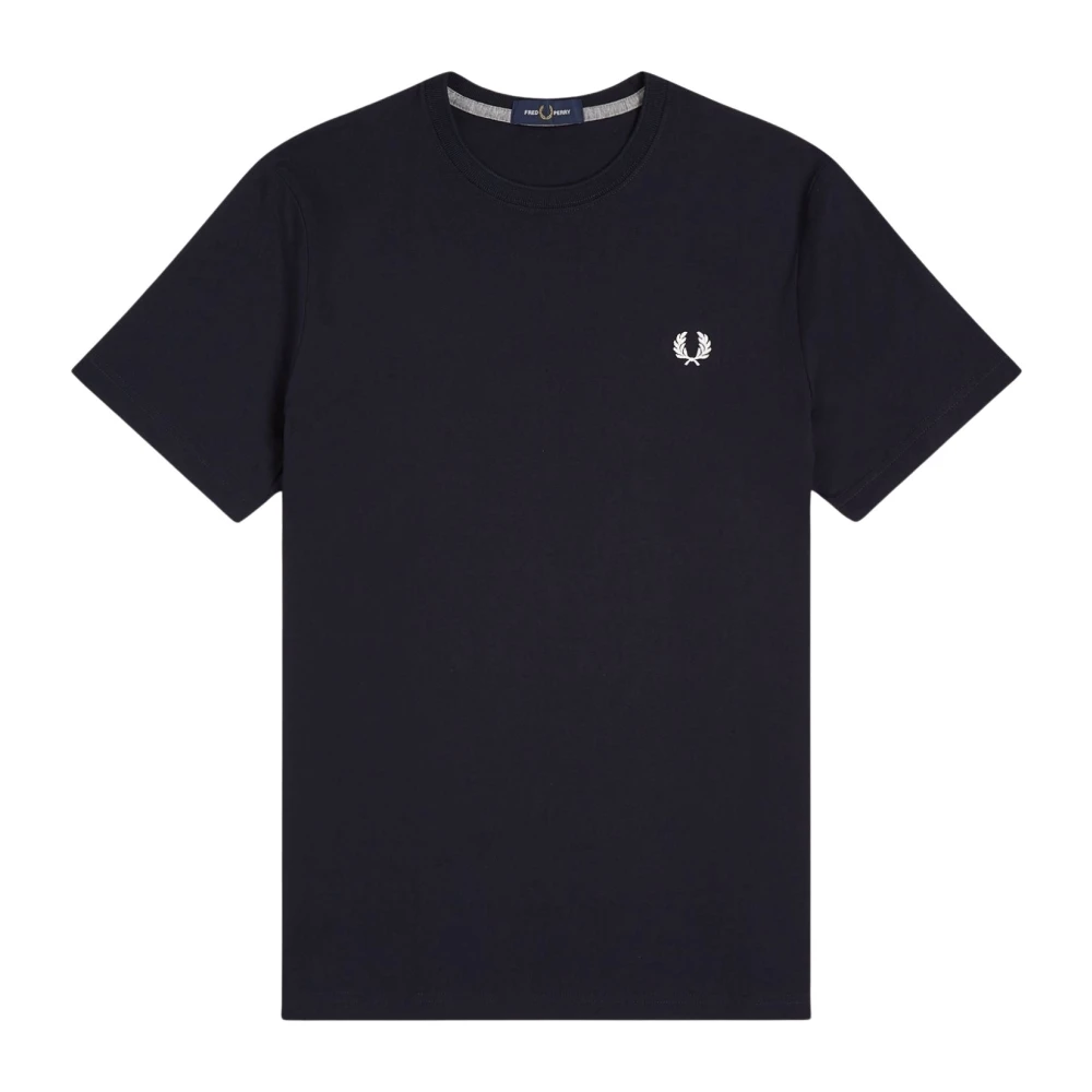 Fred Perry Crew Neck T-Shirt - Male - T-Shirts - Blue - M - Tops - Image 3