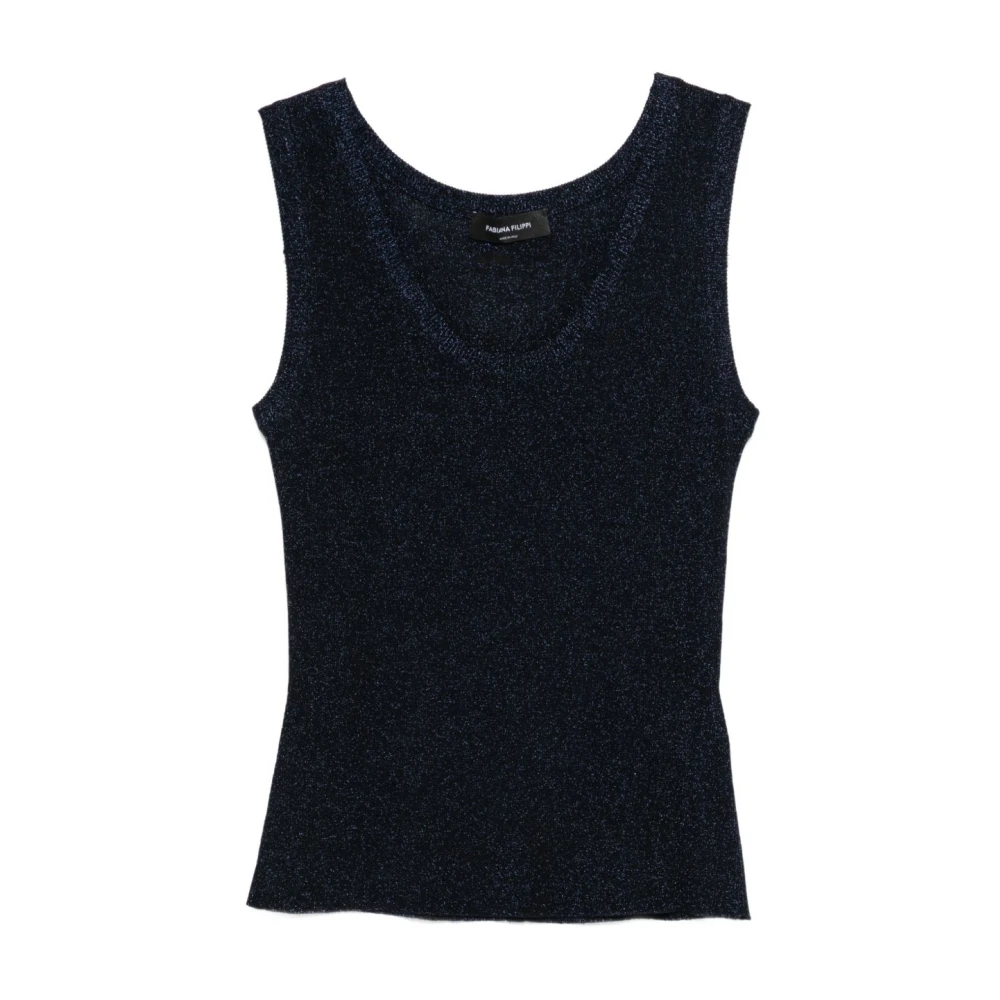 Fabiana Filippi Blue Top - Female - Sleeveless Tops - S - Tops