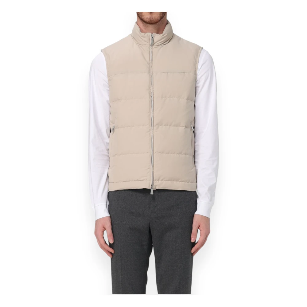 Eleventy Herr Beige Jackor M, Stilig Gilet För En Modern Look