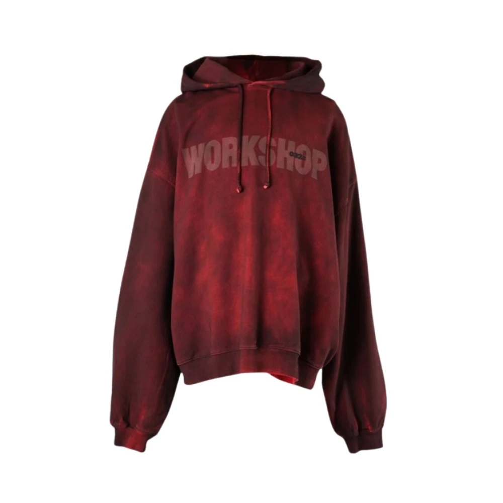 032c Rode Bubble Hoodie Icarus Stijl Red Heren