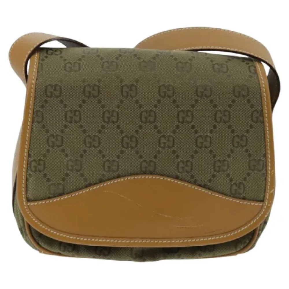 Gucci Vintage Pre-owned Canvas gucci-bags Beige Dames