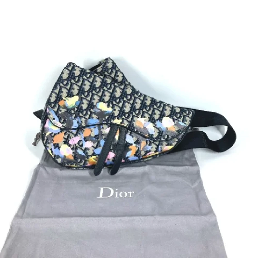 Dior Vintage Pre-owned Fabric dior-bags Blue Heren