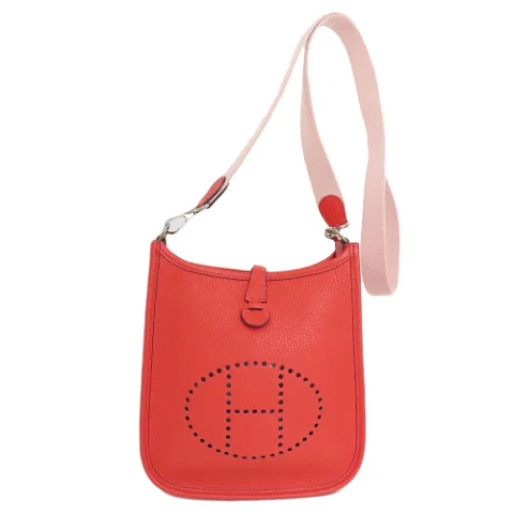 Hermès Vintage Pre-owned Fabric shoulder-bags Red Dames