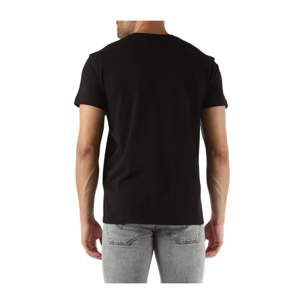 Versace Jeans Couture Slim Fit Katoen Logo T-shirt Black Heren