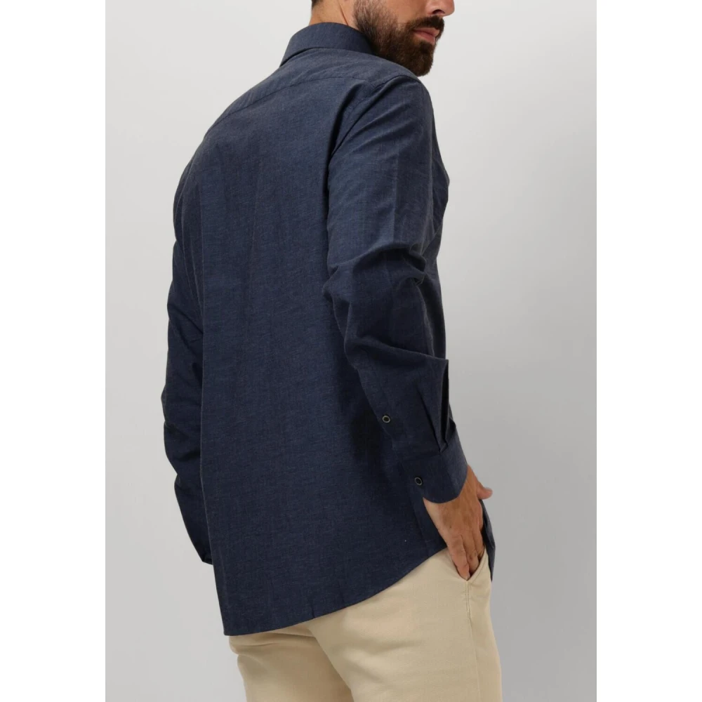 Profuomo Heren Cutaway Overhemd Elegant Donkerblauw Blue Heren