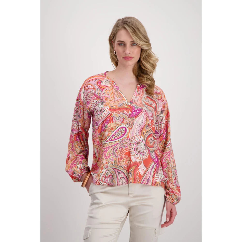 monari Elegante blouse met uniek ontwerp Multicolor Dames