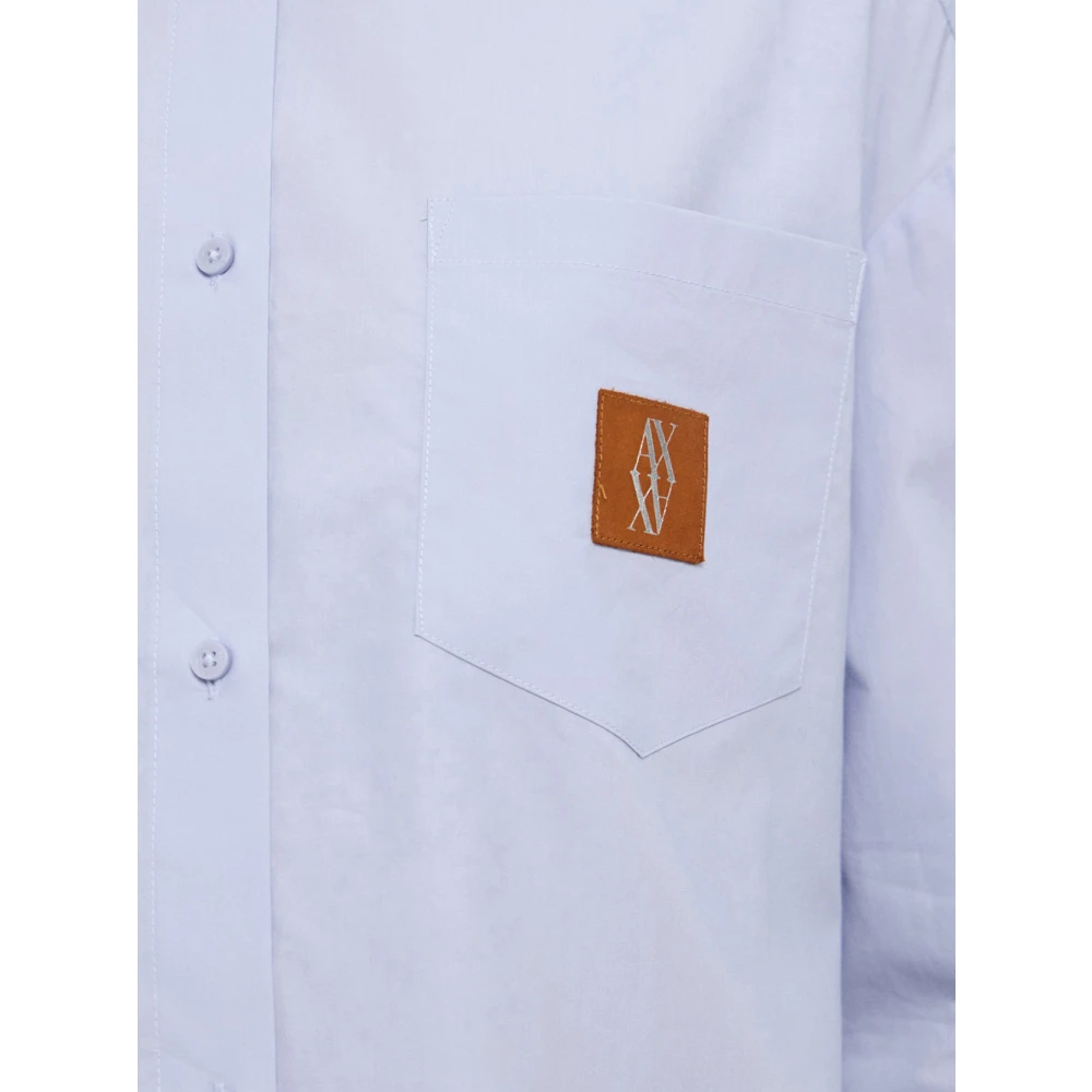 Emporio Armani Lichtblauw College Stijl Shirt Blue Dames