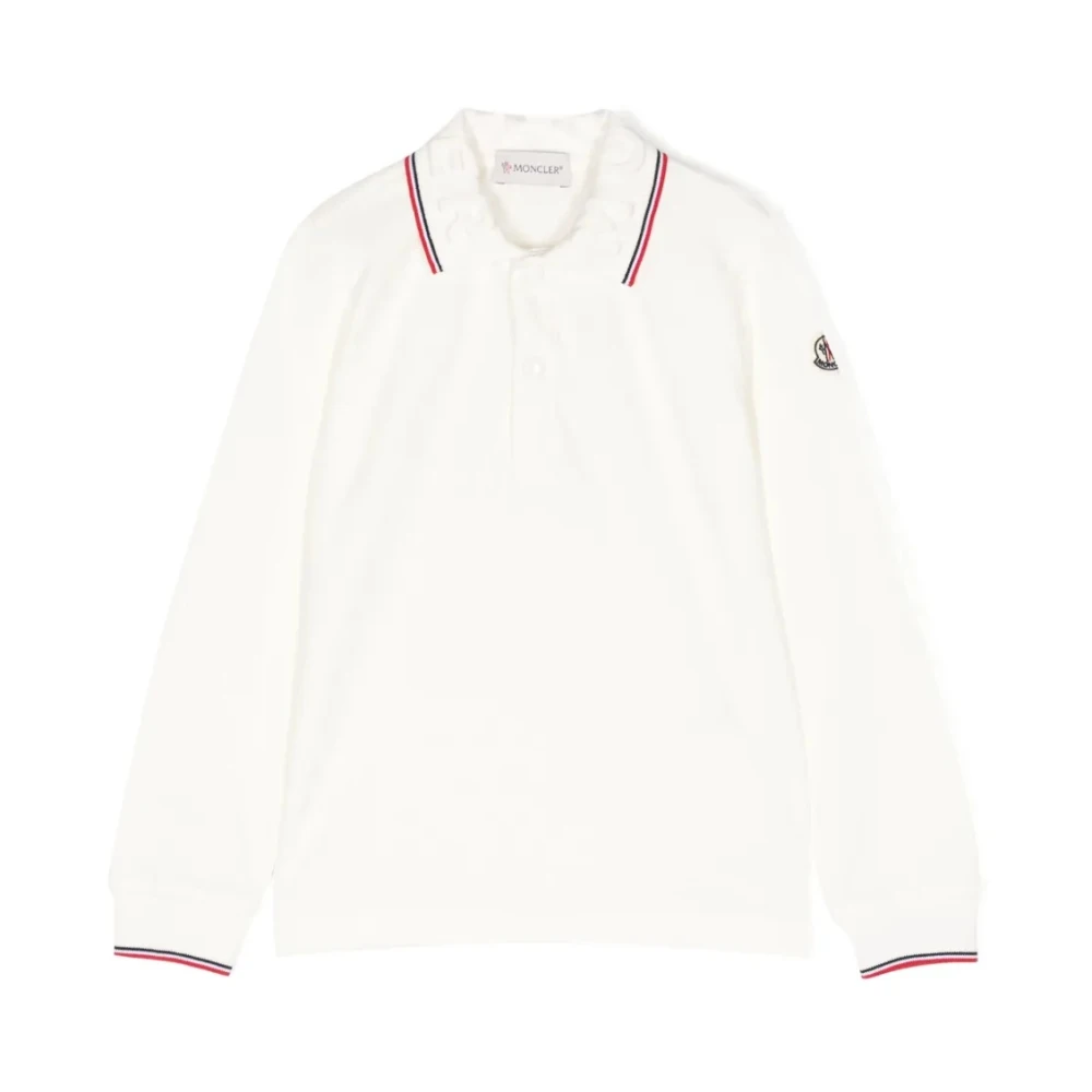 Moncler Boys White Ls Polo - Kids Short Sleeve T-Shirts - 12 Y - Kids
