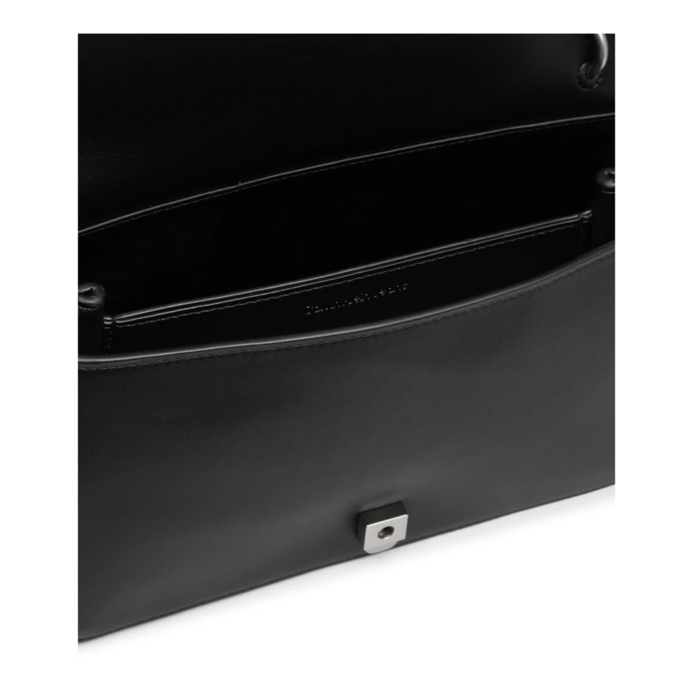 Calvin Klein Jeans Eenvoudige Schoudertas met Logo Black Dames