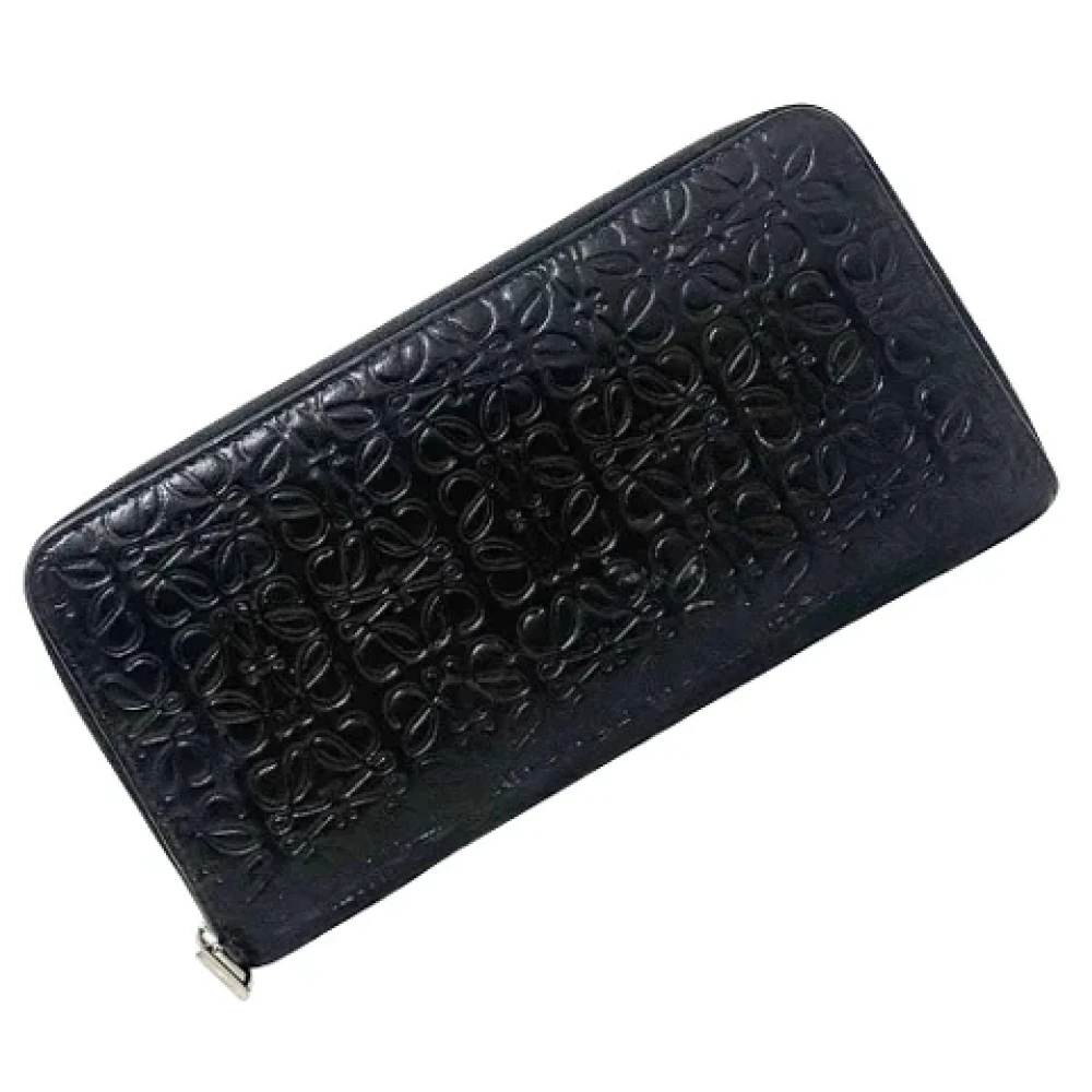 Loewe Pre-owned Leather wallets Black Dames