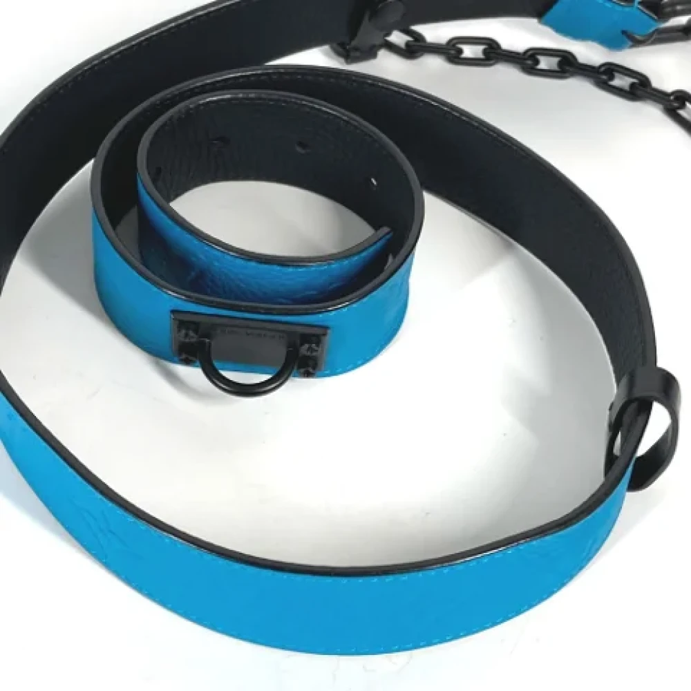Louis Vuitton Vintage Pre-owned Leather belts Blue Dames