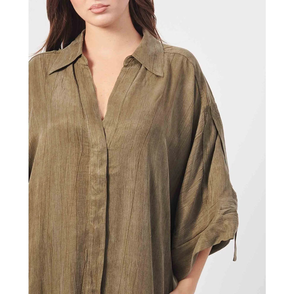 Hugo Boss Groene Chemisier Jurk Dacta Model Green Dames