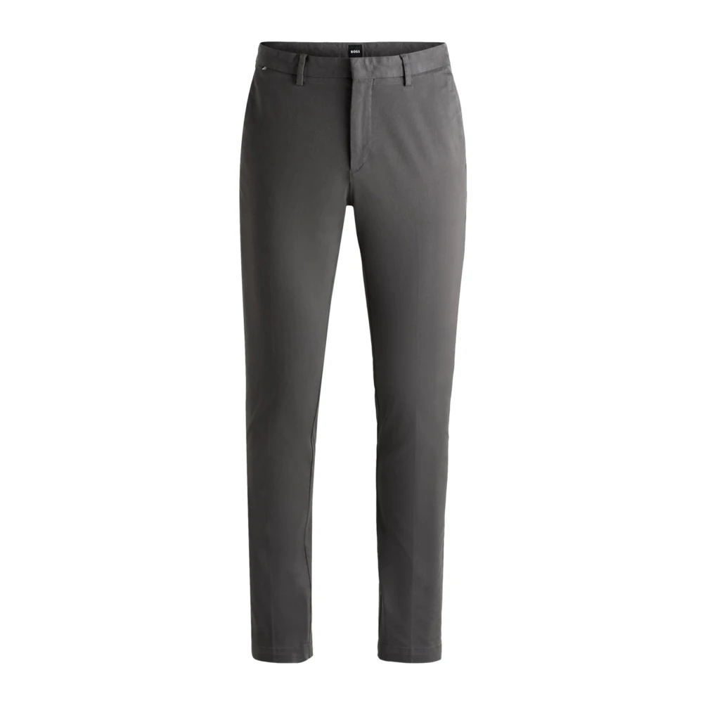 Hugo Boss Slim Fit Katoenen Chino Broek Grijs Gray Heren