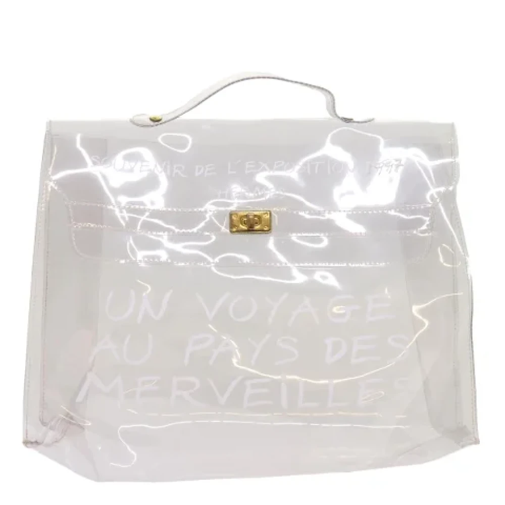 Hermès Vintage Pre-owned Vinyl handbags White Dames