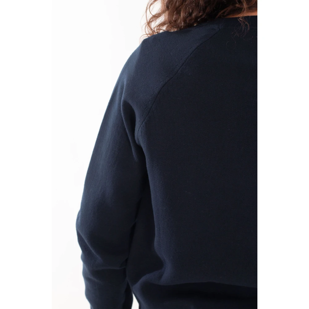 C.P. Company Dubbele Raglan Katoenen Trui Blue Heren
