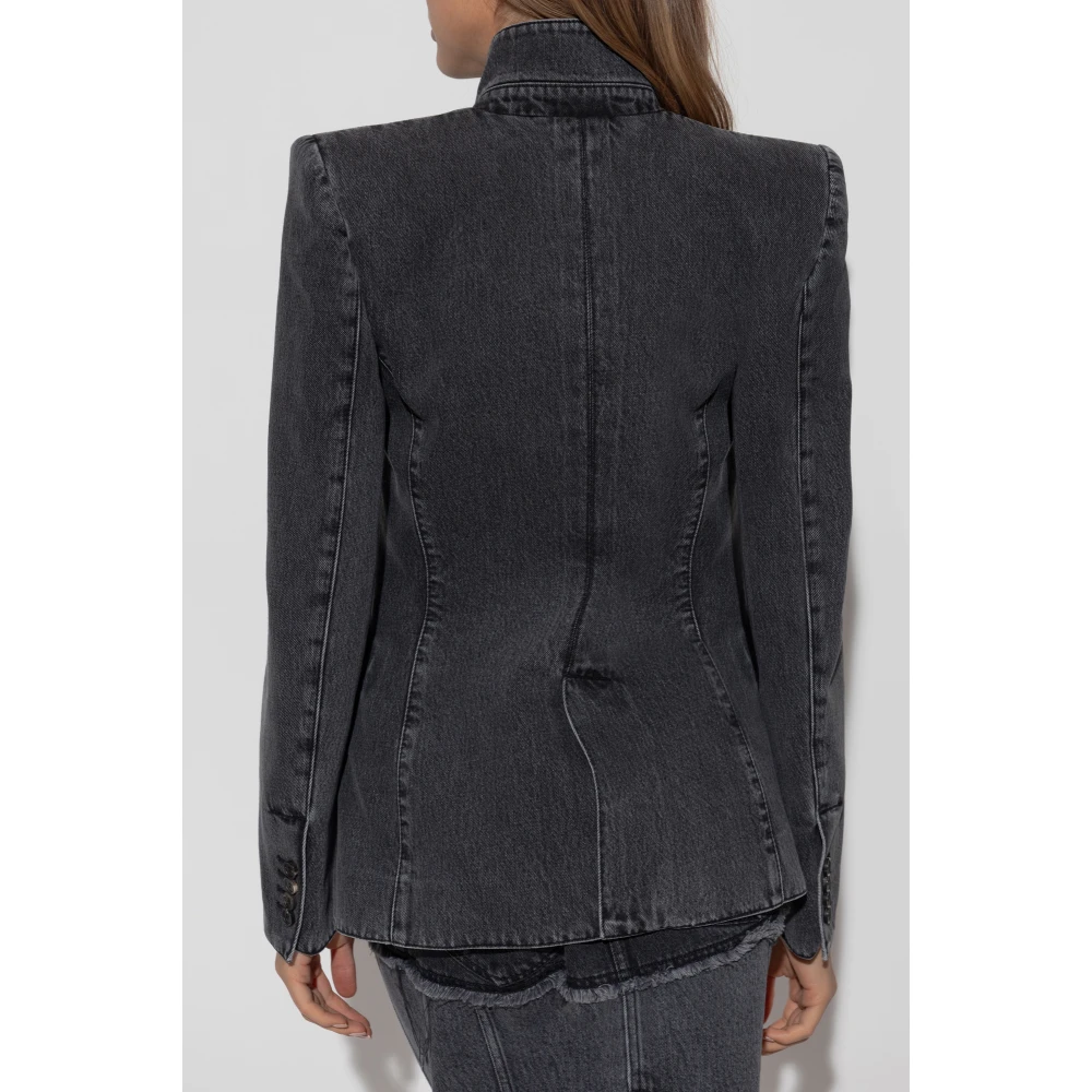 alexander mcqueen Denim jas Gray Dames