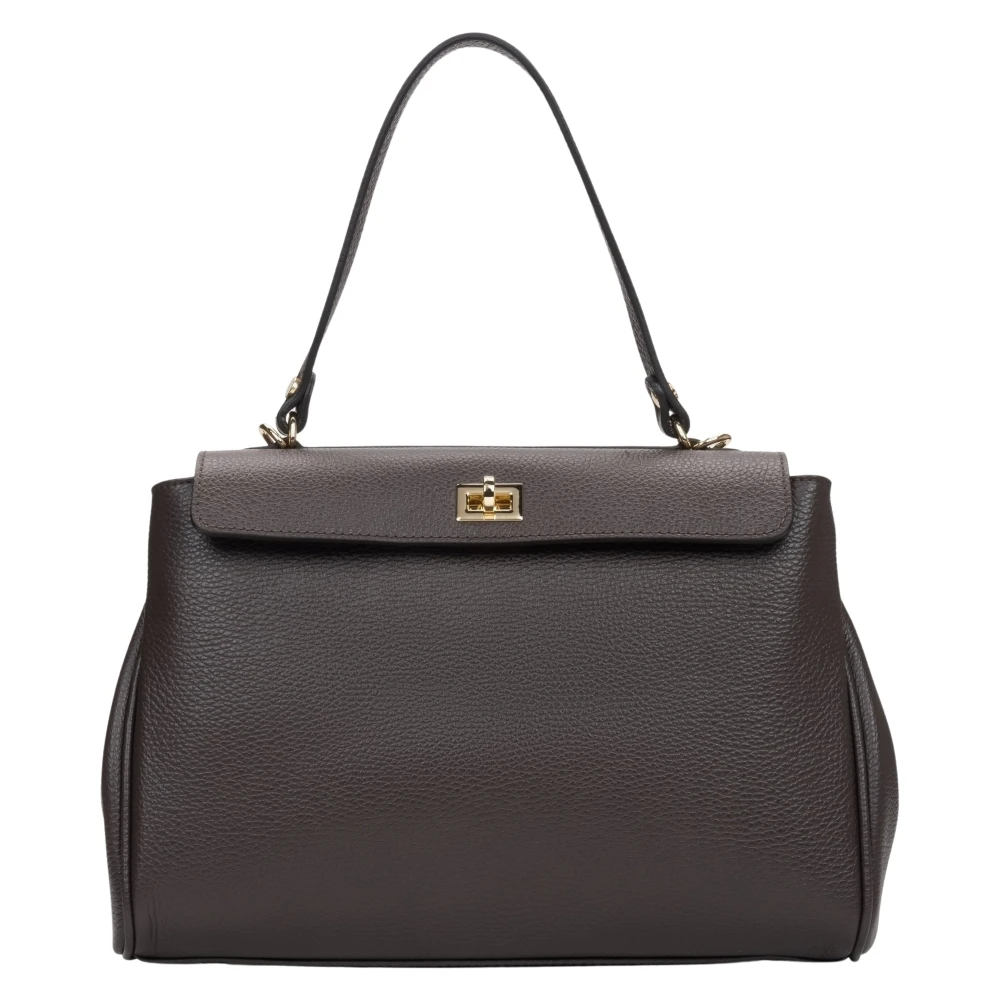 Estro Women's Brown Shoulder Bags, One Size, Saddle Satchel Bag