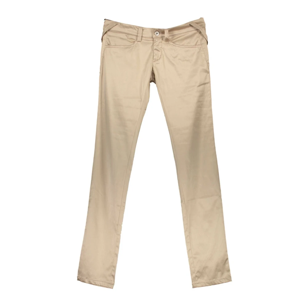 YES ZEE Beige Damesbroek Slimme Pijp Logo Beige Dames