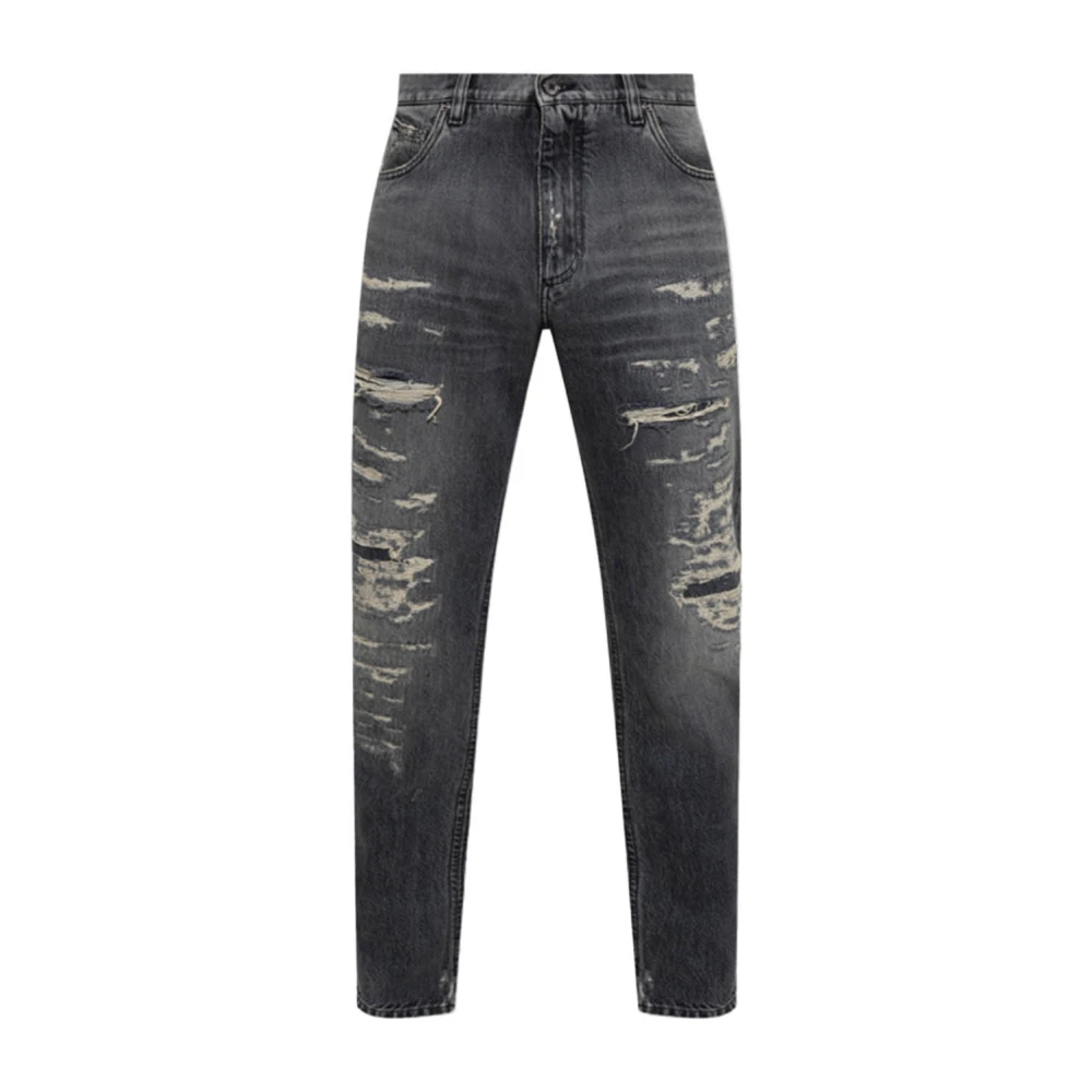 Dolce & Gabbana Men's Black Stylish Trousers For - Slim Fit Jeans - M - Jeans