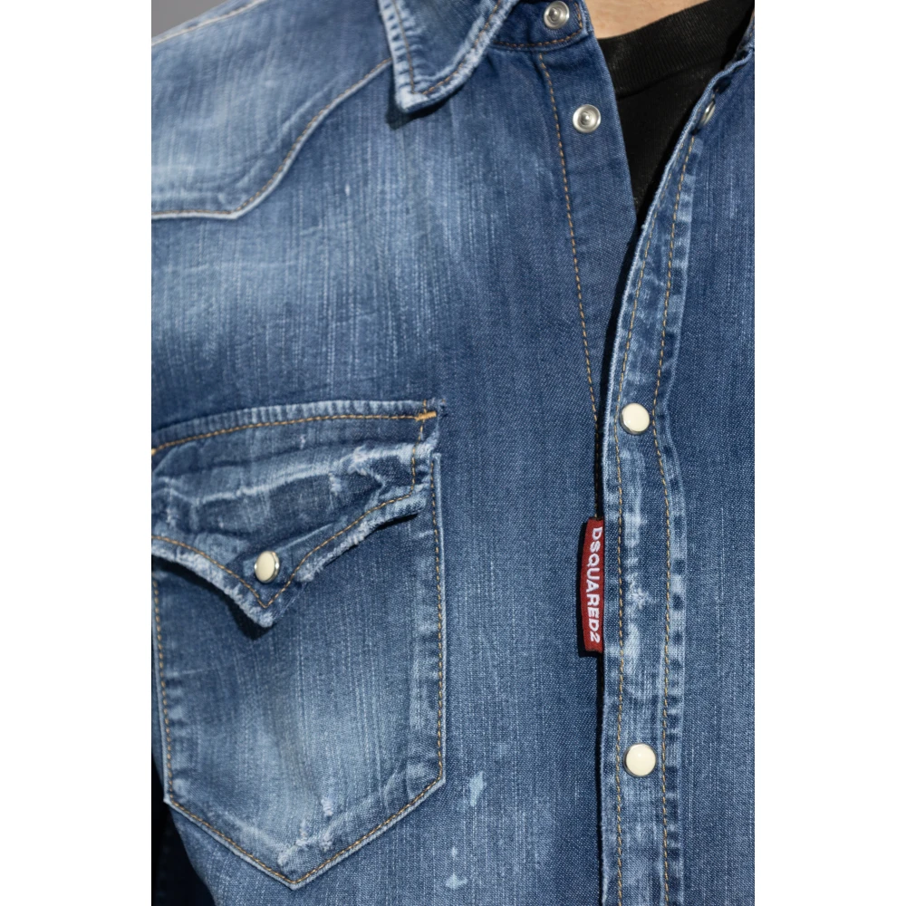 Dsquared2 Denim overhemd Blue Heren