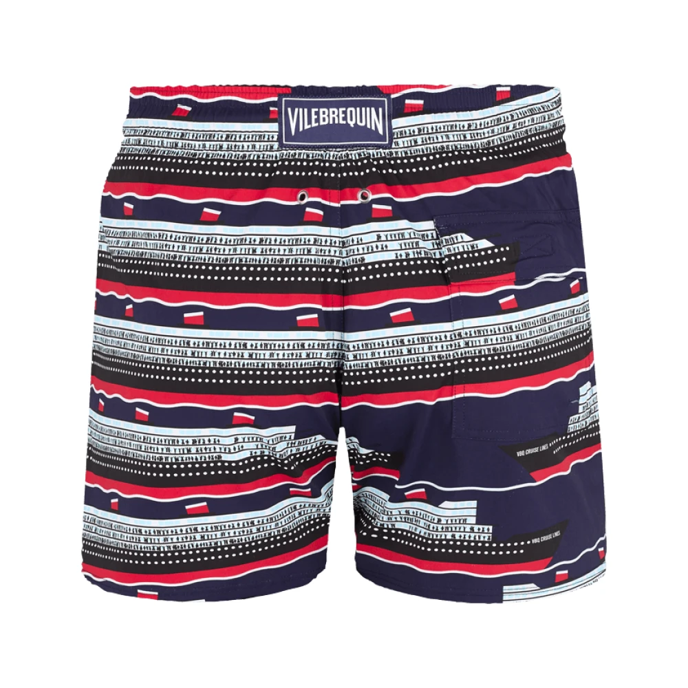 Vilebrequin Moorise Zwembroek met Cruise Lines Print Multicolor Heren