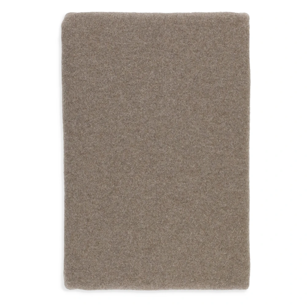 UMA Wang Bruine Cashmere Geribbelde Randen Sjaal Brown Dames
