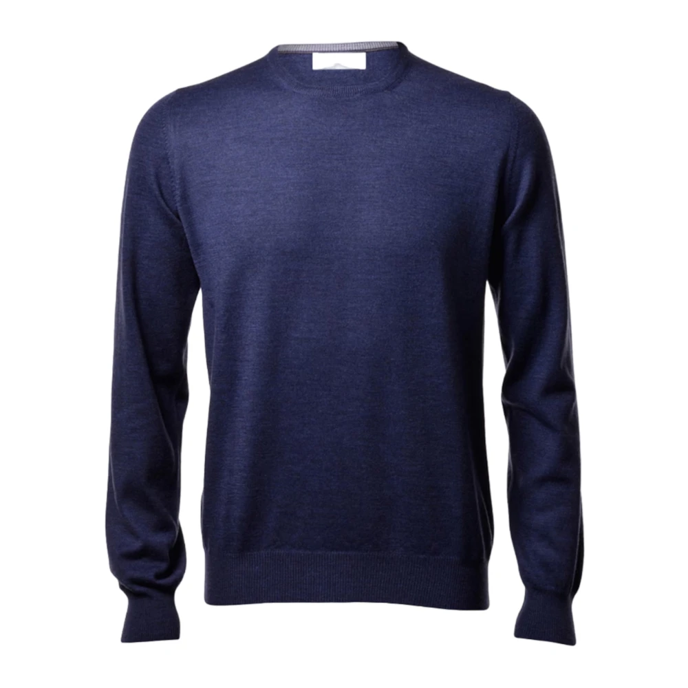 Paolo Fiorillo Capri Merinowollen Trui Fashion Fit Blue Heren