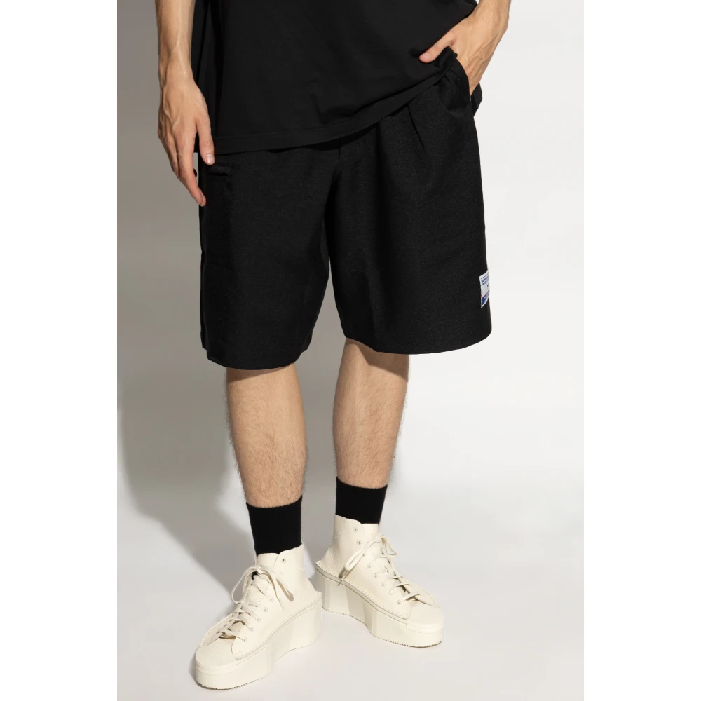 Y-3 Shorts met logo Black Heren