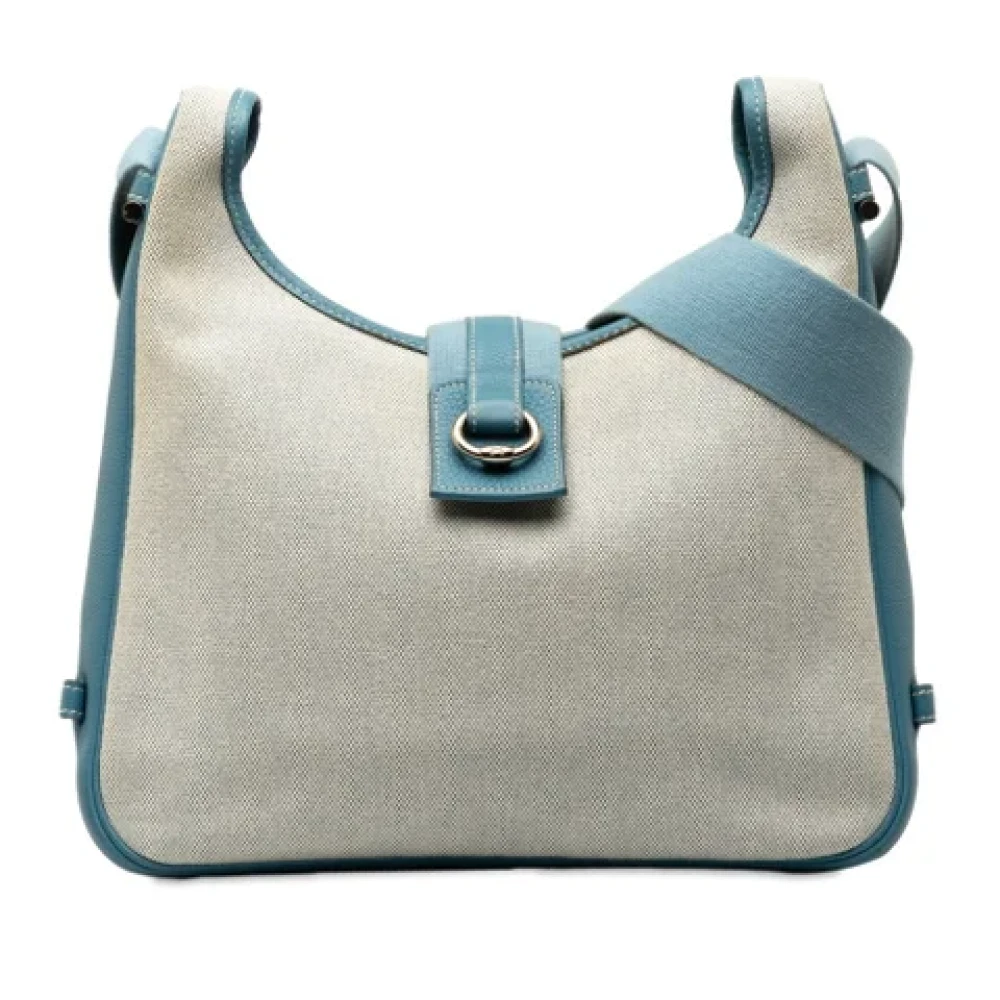 Hermès Vintage Pre-owned Canvas shoulder-bags Blue Dames