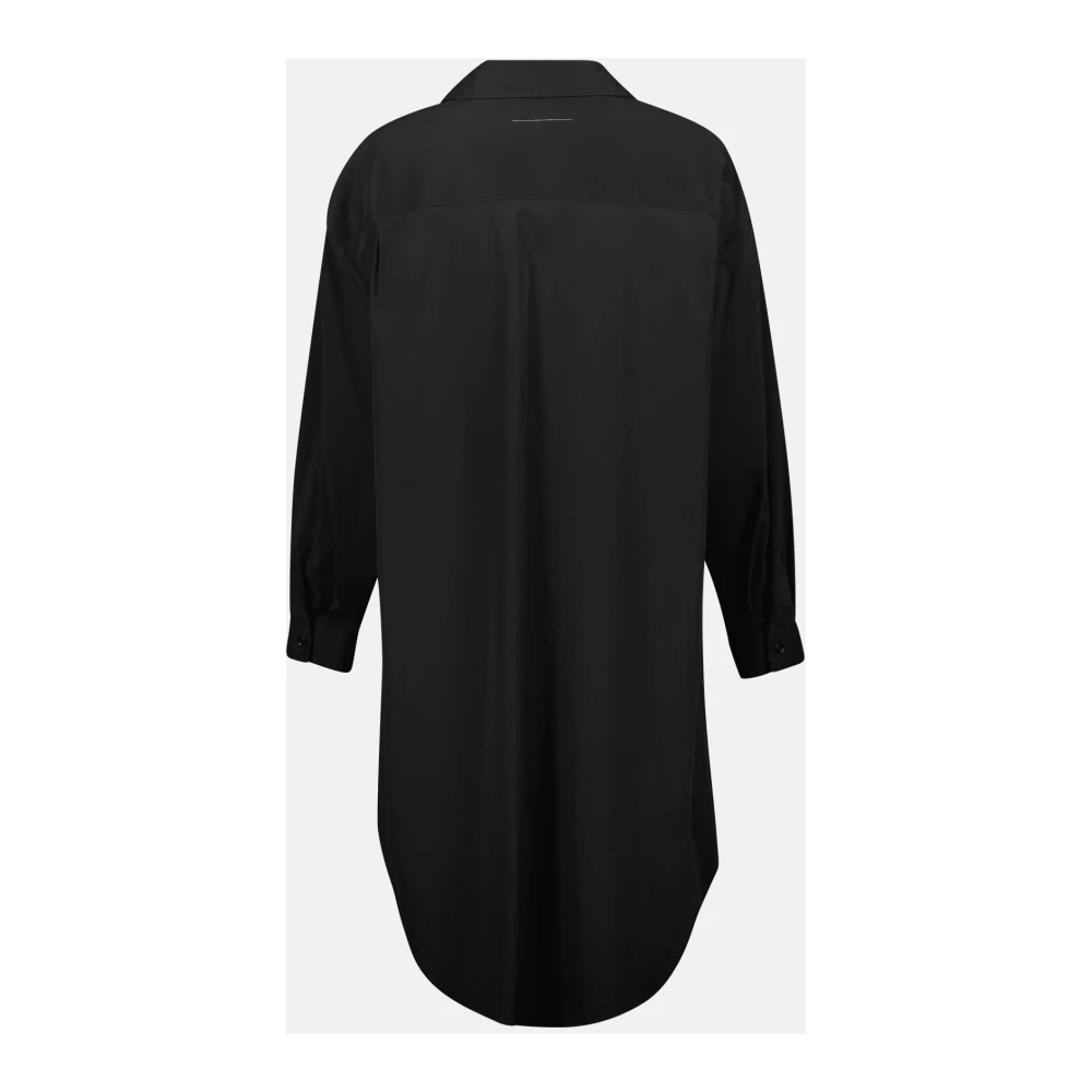 MM6 Maison Margiela Geprintte Shirt Dress Black Dames
