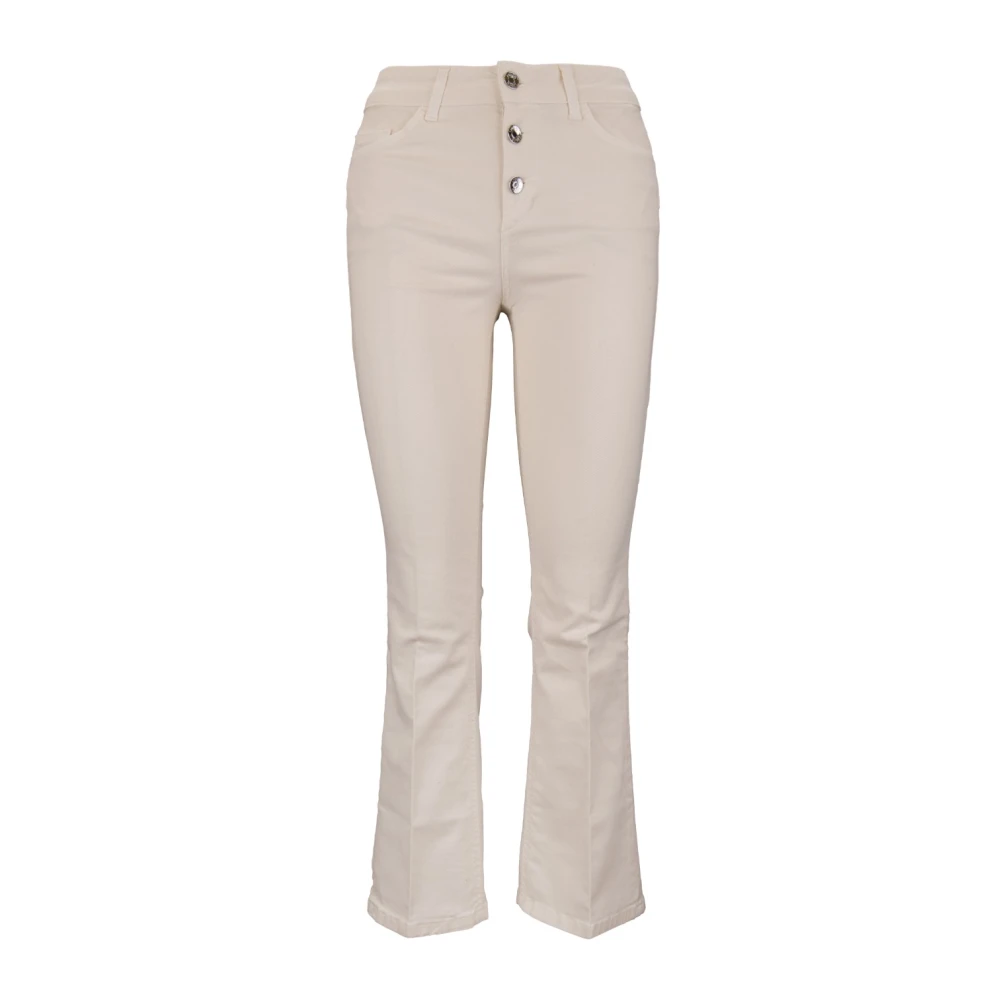 Liu Jo Kvinno Beige Jeans Dam, W28, Bomull, Flared Jeans